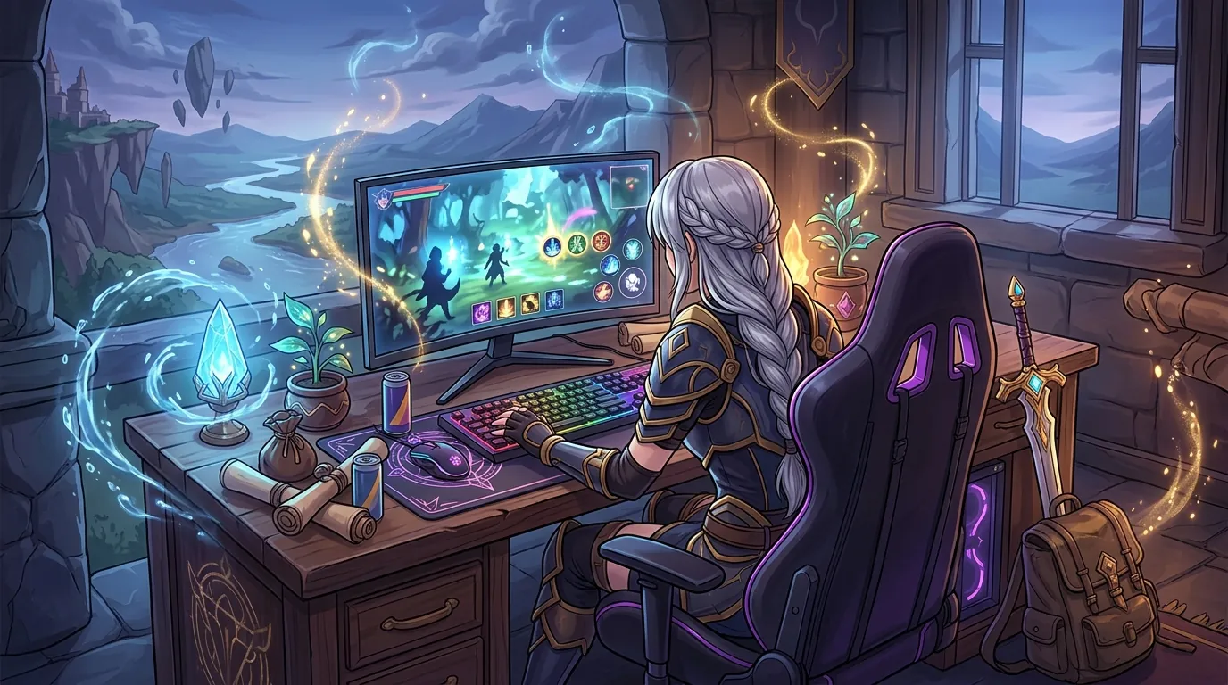 Best Ergonomic Desk Setup for Players Doing 6+ Hour Gacha Grinding Sessions