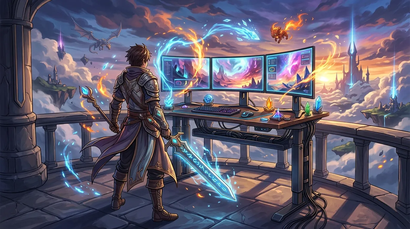 Best Standing Desk with Cable Management for Multi-Monitor MMO and Gacha Grinders