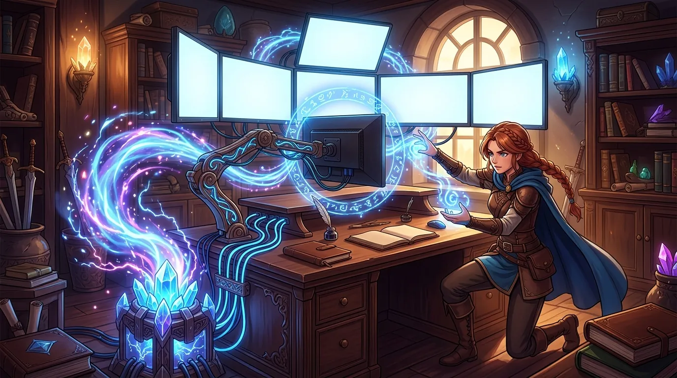 What a multi-monitor gacha setup actually needs